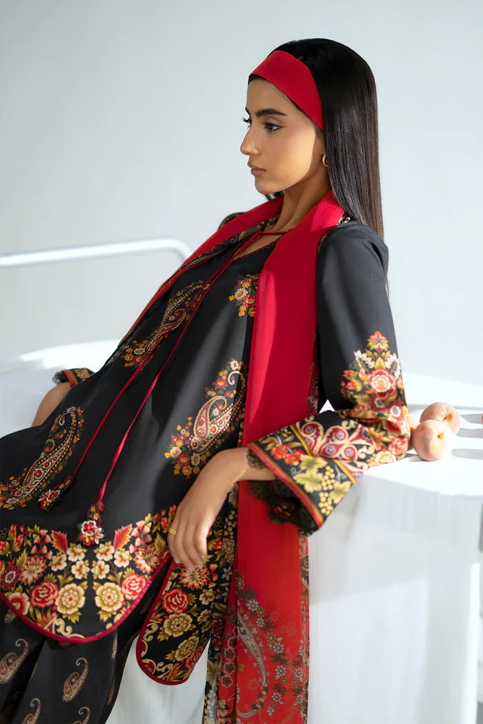 DRAMA QUEEN – JPU25-01 | Saira Rizwan | Joolie Prints Cambric Intermix Collection 2025