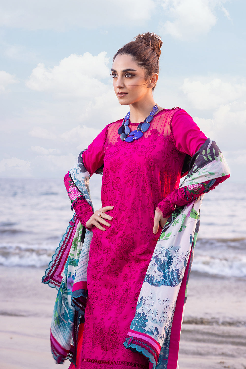 DAMASK - SRLL24-08 | Saira Rizwan | Luxury Lawn 2024