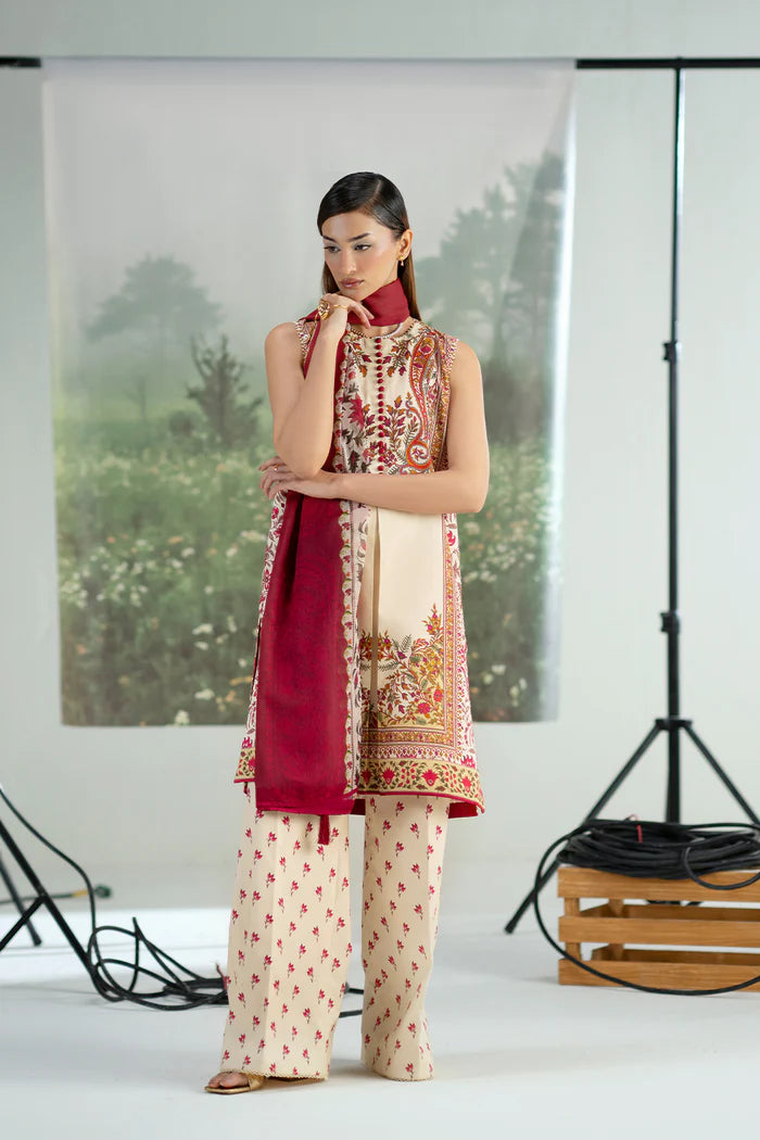 SUNDAY STROLL – JPU25-08 | Saira Rizwan | Joolie Prints Cambric Intermix Collection 2025