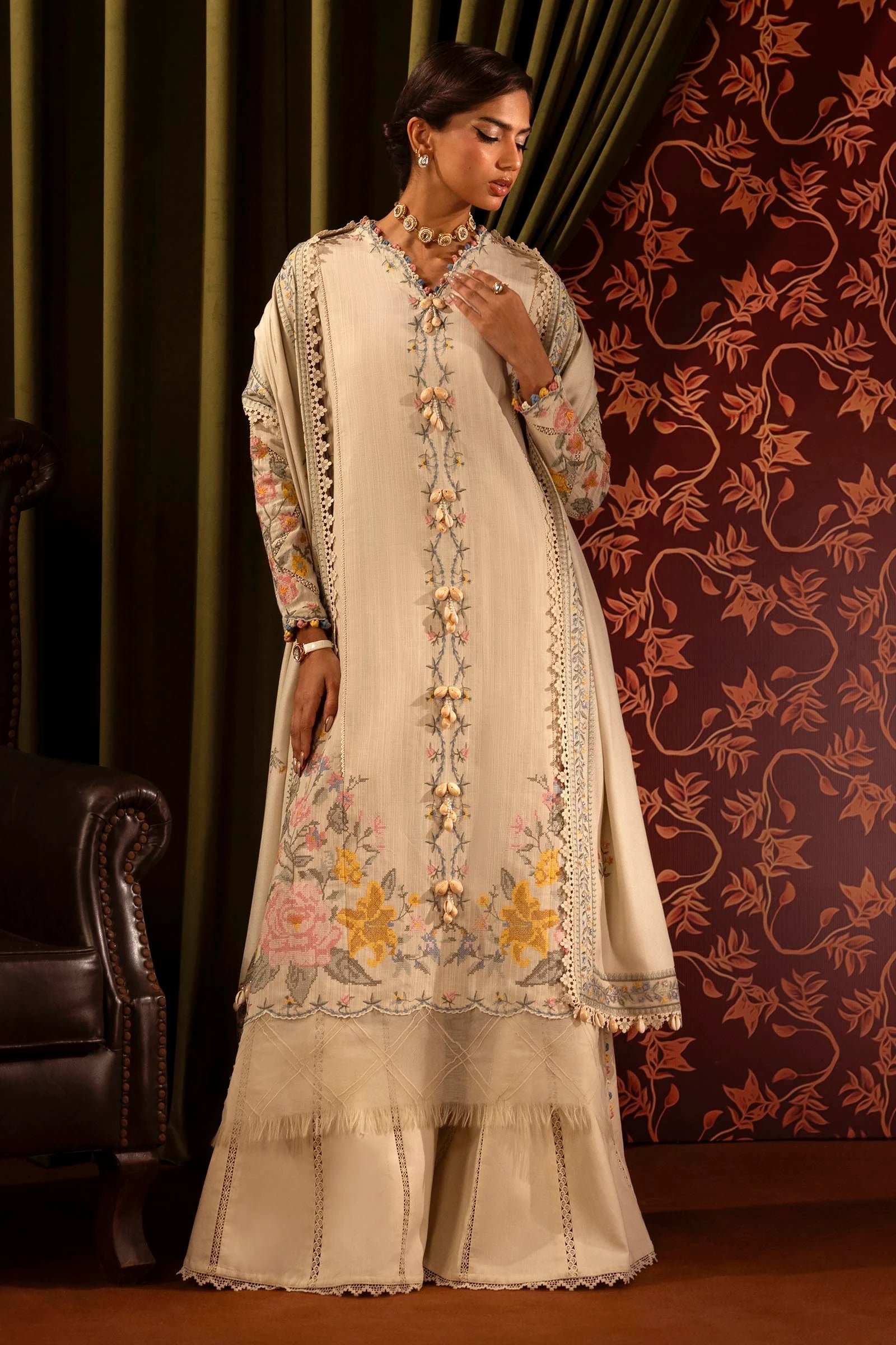 M243-013A-3CP | Sana Safinaz | Muzlin Winter 2024