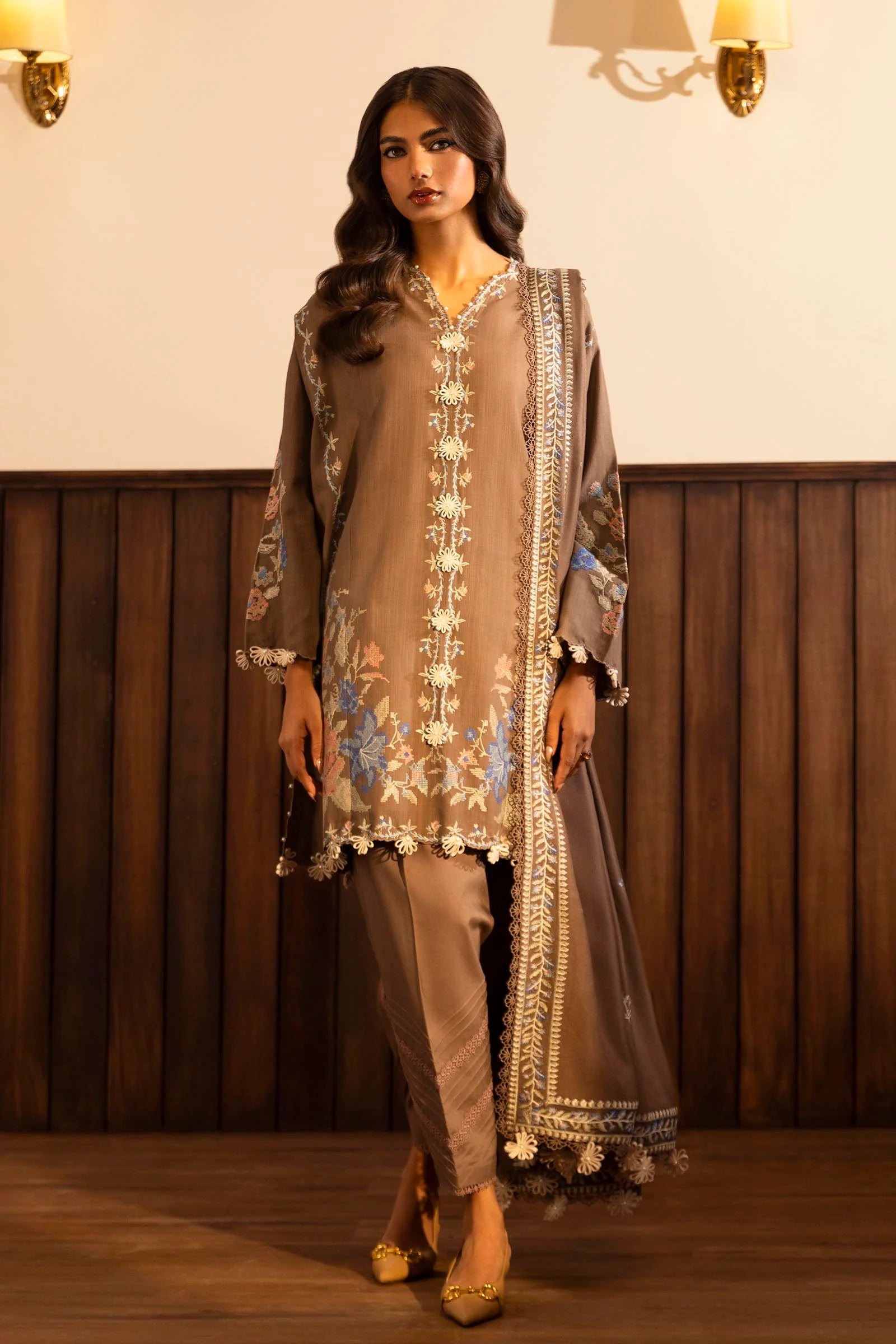 M243-013B-3CP | Sana Safinaz | Muzlin Winter 2024