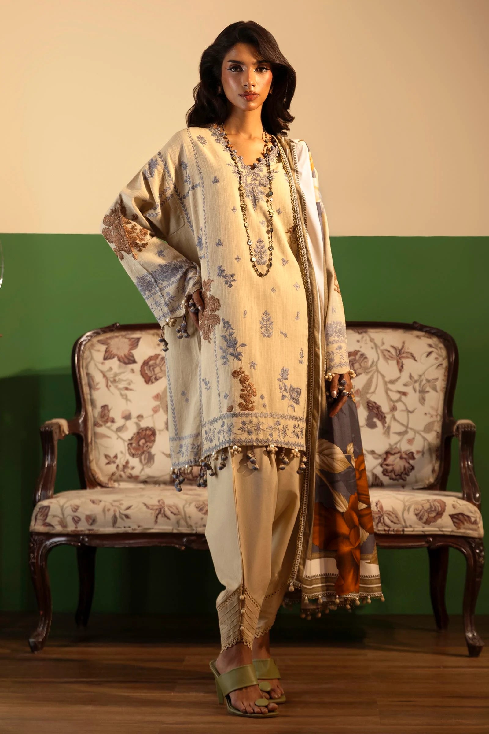 M243-015B-3CP | Sana Safinaz | Muzlin Winter 2024