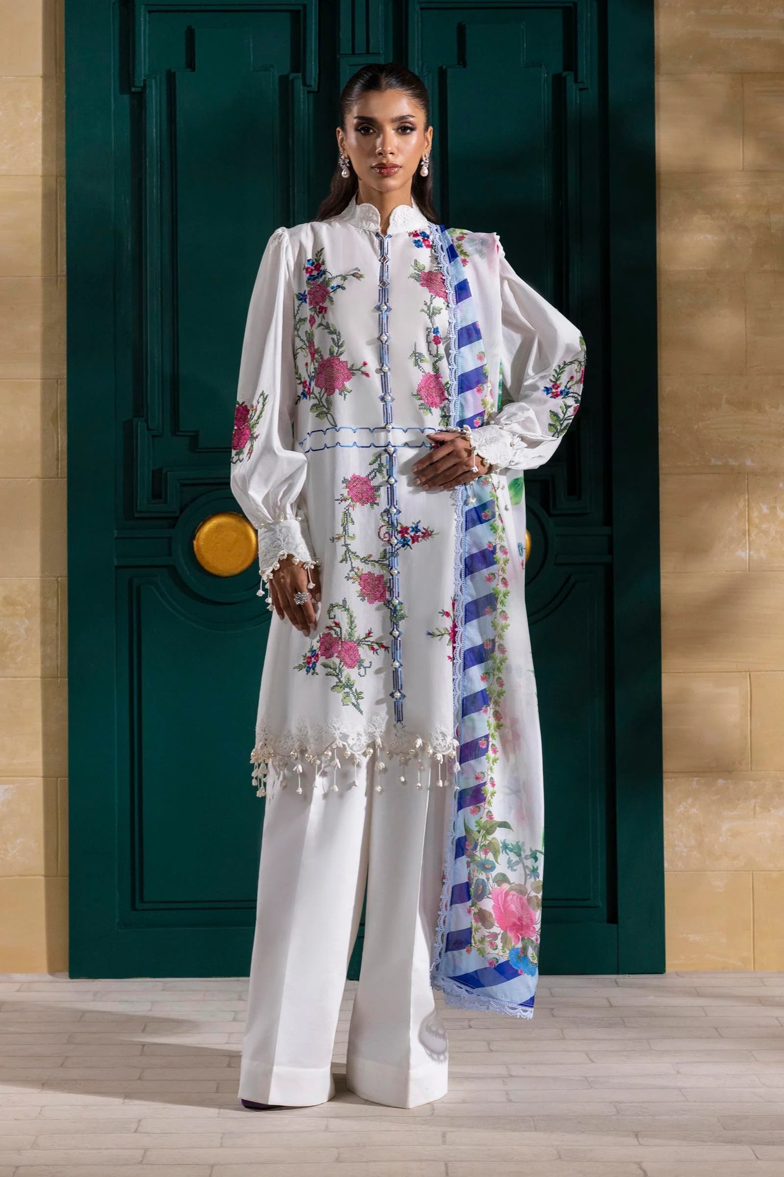 M251-013A-3CL | Sana Safinaz | Muzlin Spring Collection 2025