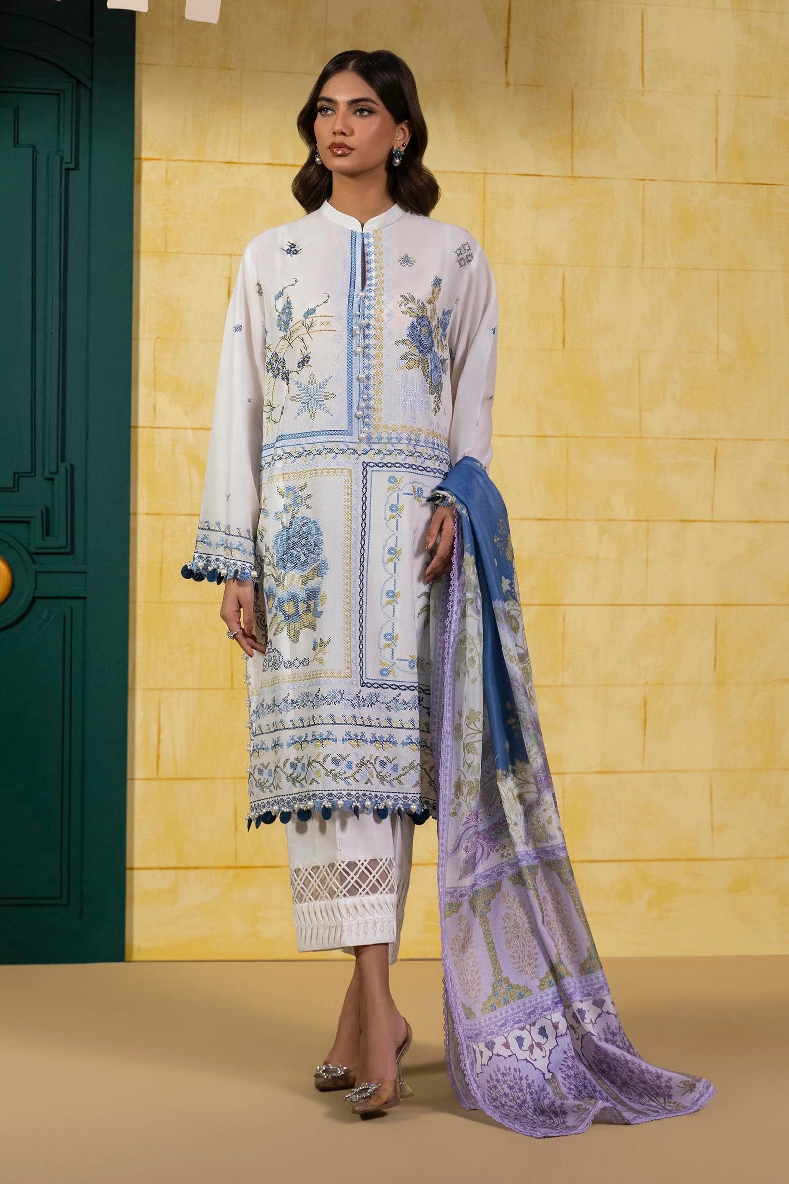M251-018A-3CT | Sana Safinaz | Muzlin Spring Collection 2025