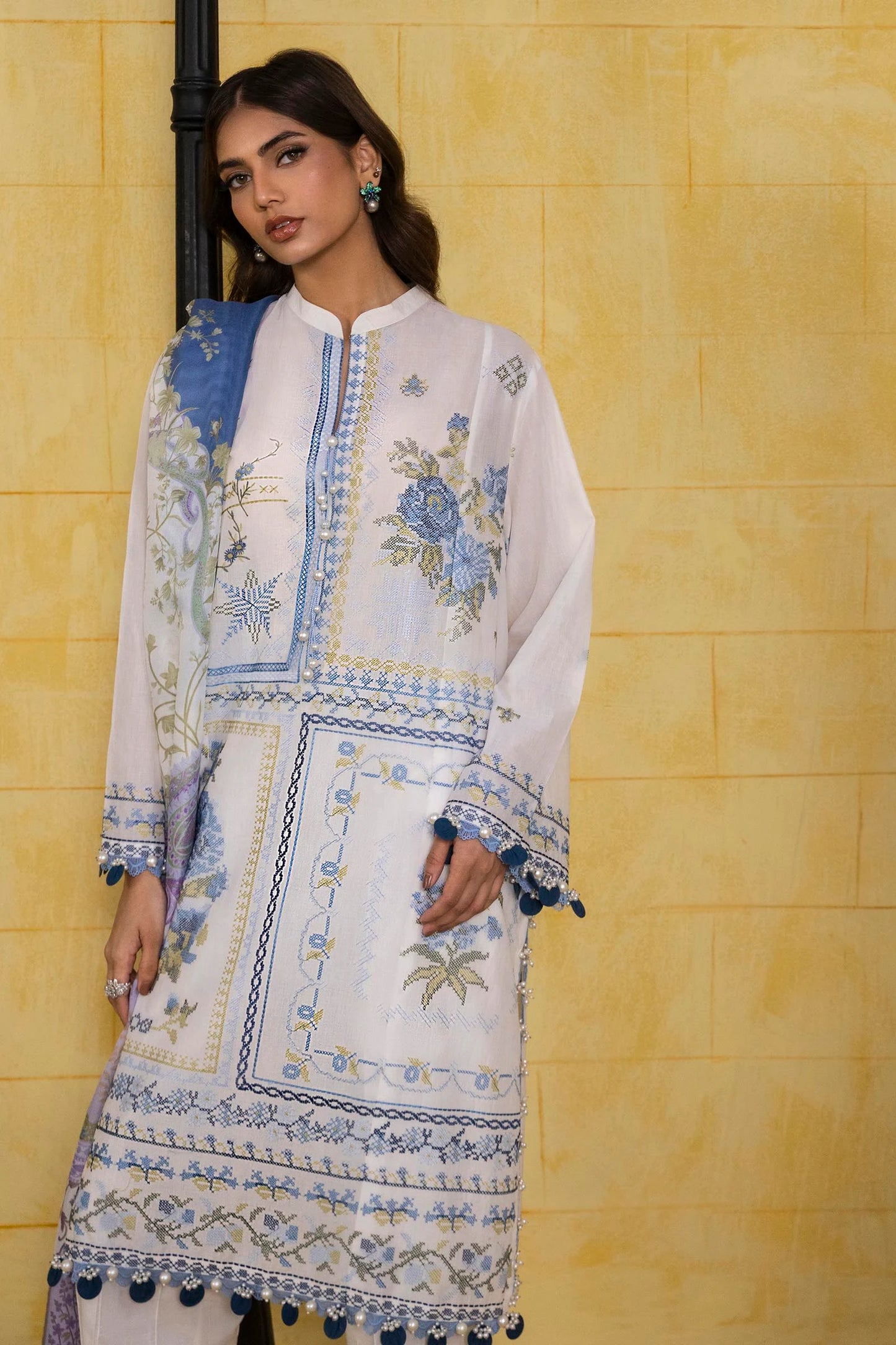 M251-018A-3CT | Sana Safinaz | Muzlin Spring Collection 2025
