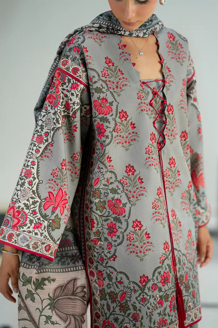 SILVER LINING – JPU25-03 | Saira Rizwan | Joolie Prints Cambric Intermix Collection 2025