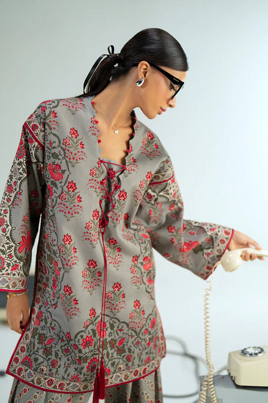 SILVER LINING – JPU25-03 | Saira Rizwan | Joolie Prints Cambric Intermix Collection 2025