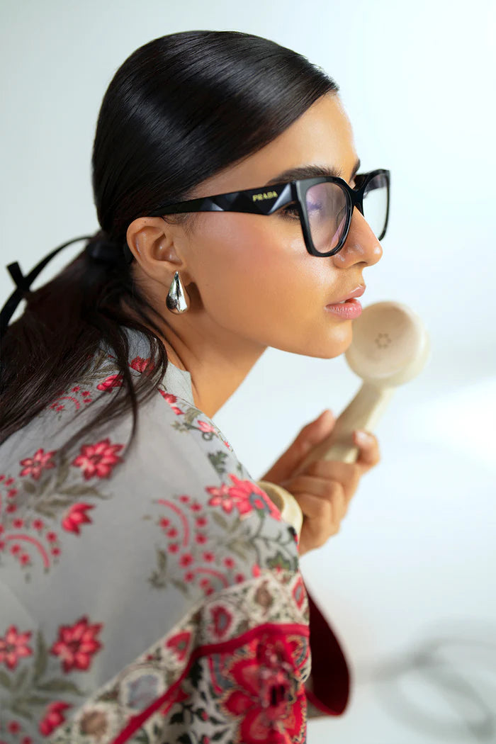 SILVER LINING – JPU25-03 | Saira Rizwan | Joolie Prints Cambric Intermix Collection 2025