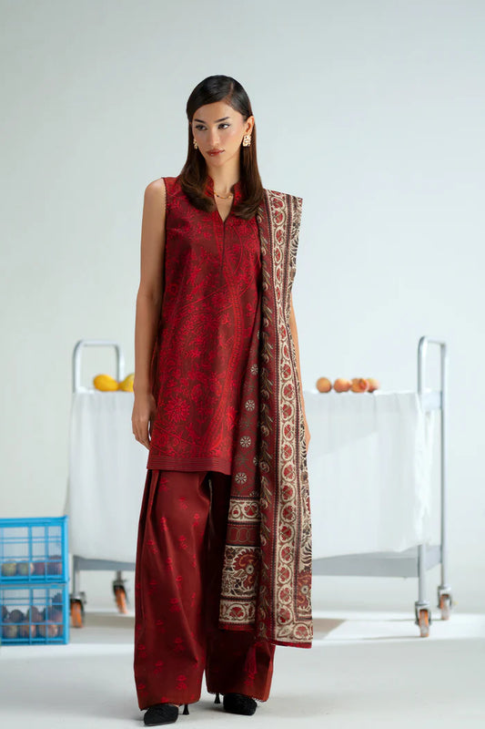 MIDNIGHT – JPU25-07 | Saira Rizwan | Joolie Prints Cambric Intermix Collection 2025