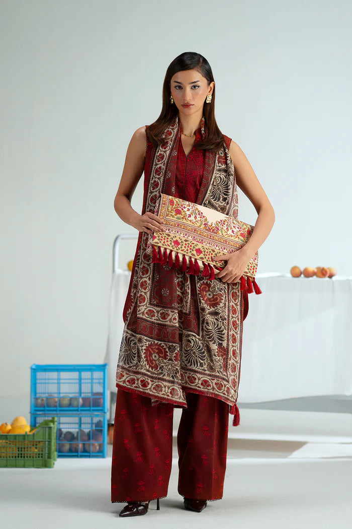 MIDNIGHT – JPU25-07 | Saira Rizwan | Joolie Prints Cambric Intermix Collection 2025