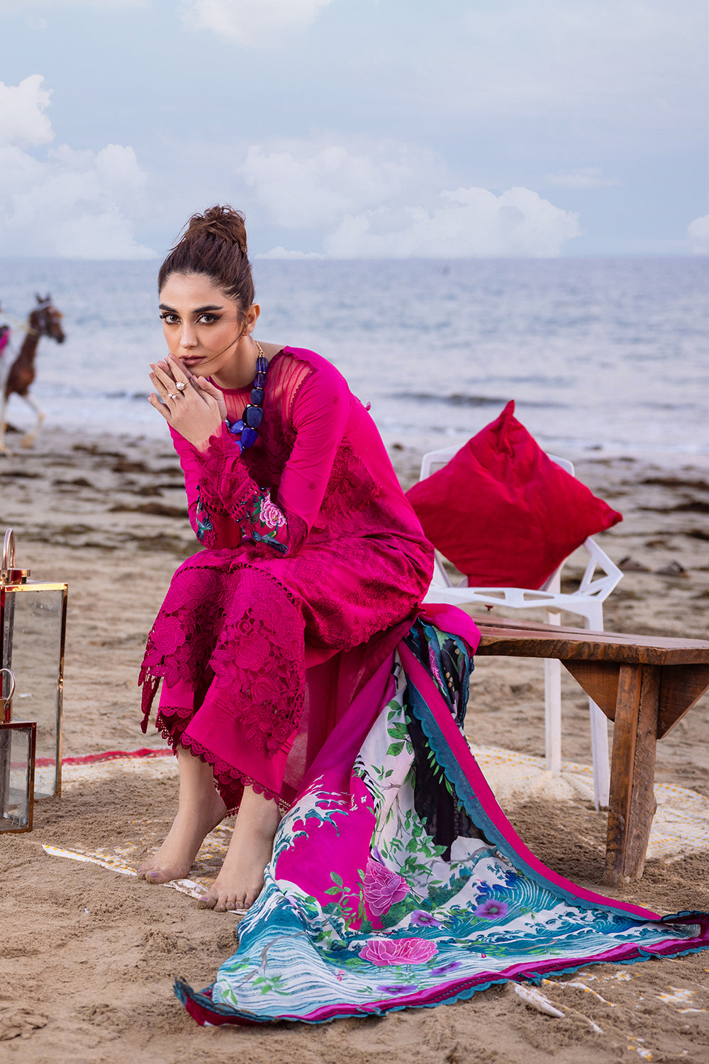 DAMASK - SRLL24-08 | Saira Rizwan | Luxury Lawn 2024