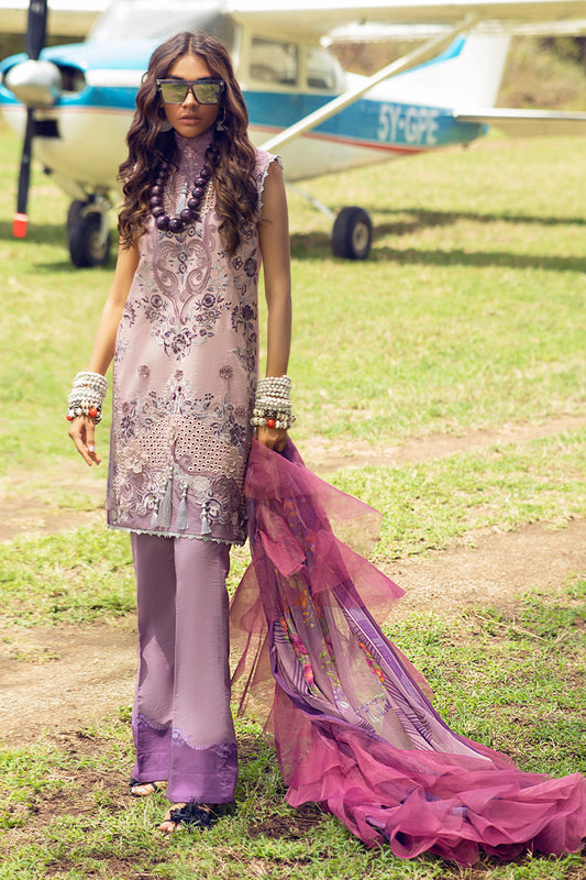 Fragrant Lilac - HML21-13 | Mushq Hemline Lawn Collection 2021