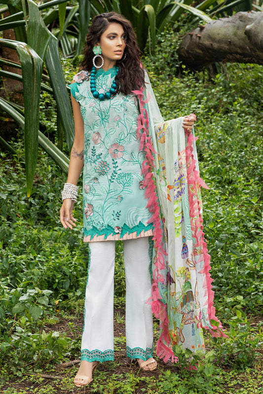 Enchanted Forest - HML21-10 | Mushq Hemline Lawn Collection 2021