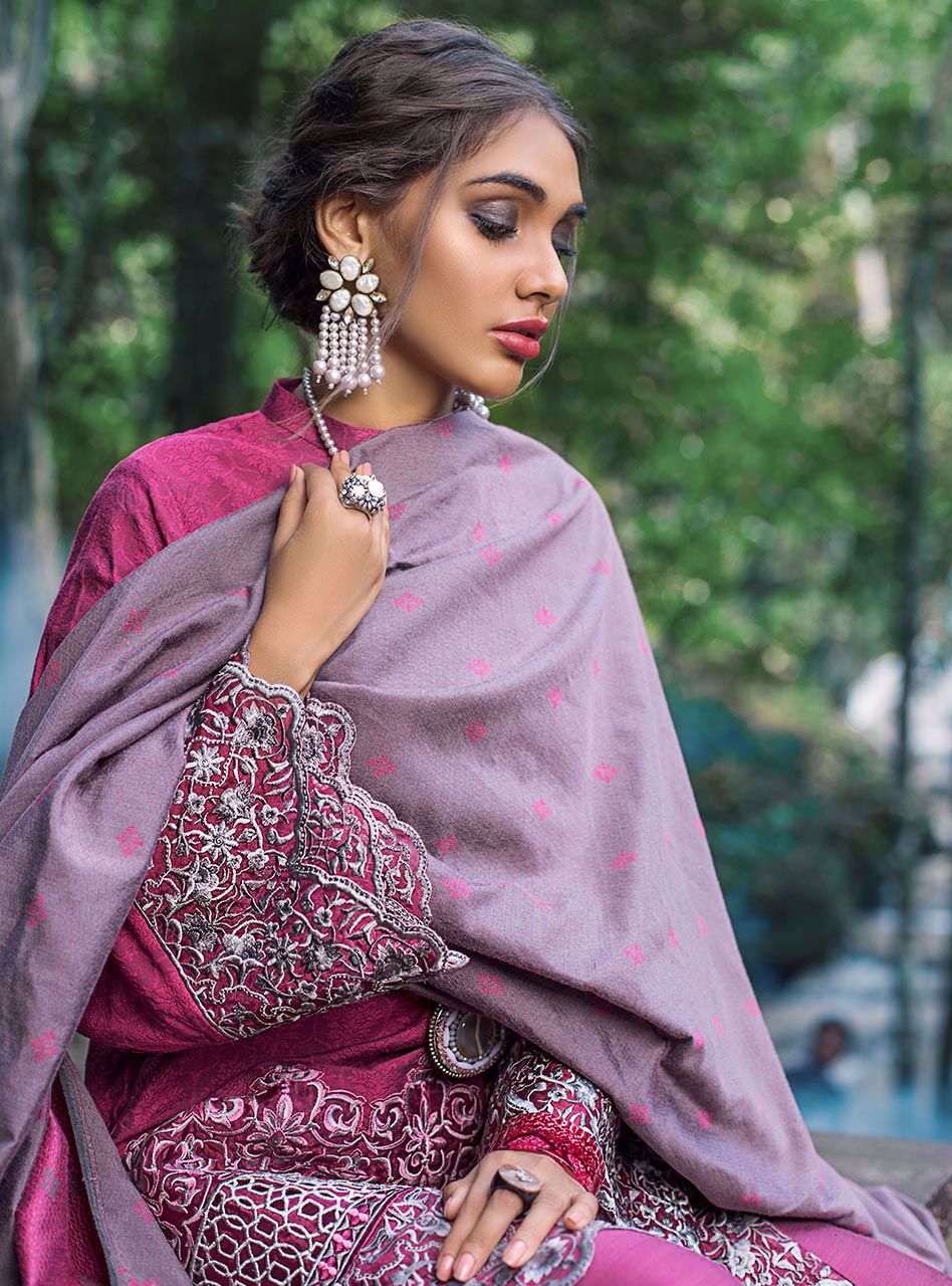 Rose Breeze (Zainab Chottani Luxury Shawl Collection)
