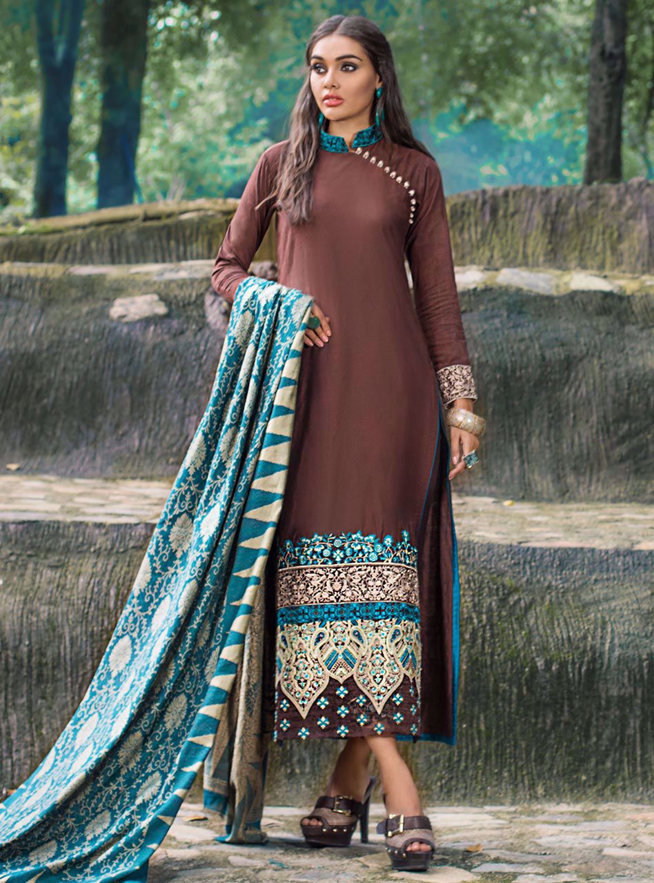 Vivid Auburn (Zainab Chottani Luxury Shawl Collection)