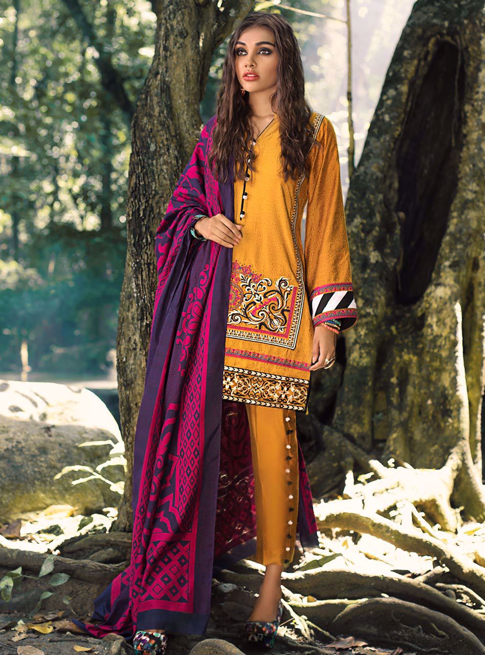 Autumn Sunset (Zainab Chottani Luxury Shawl Collection)