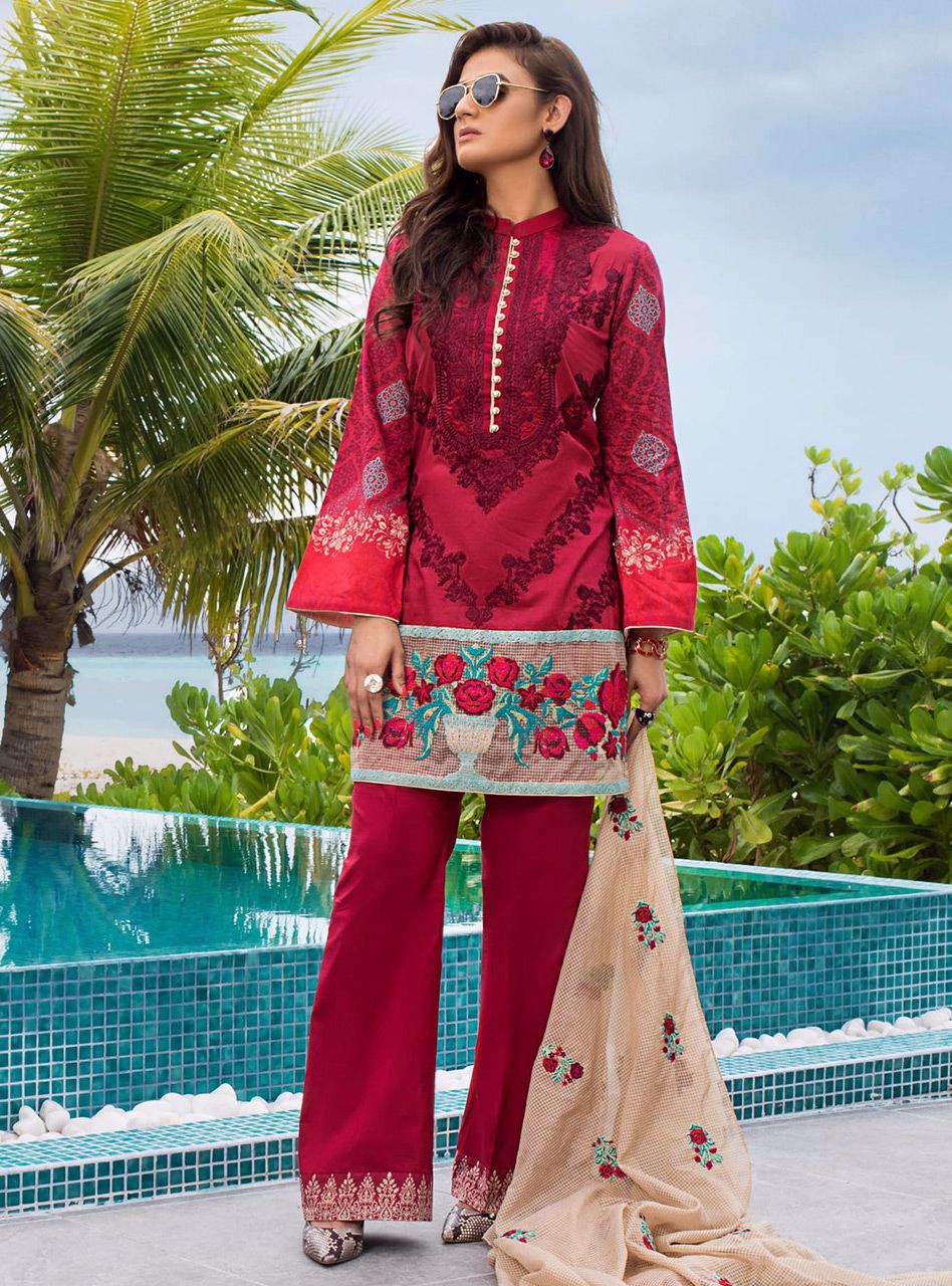Rosette Spray B | Zainab Chottani | Luxury Lawn/Chikankari'20