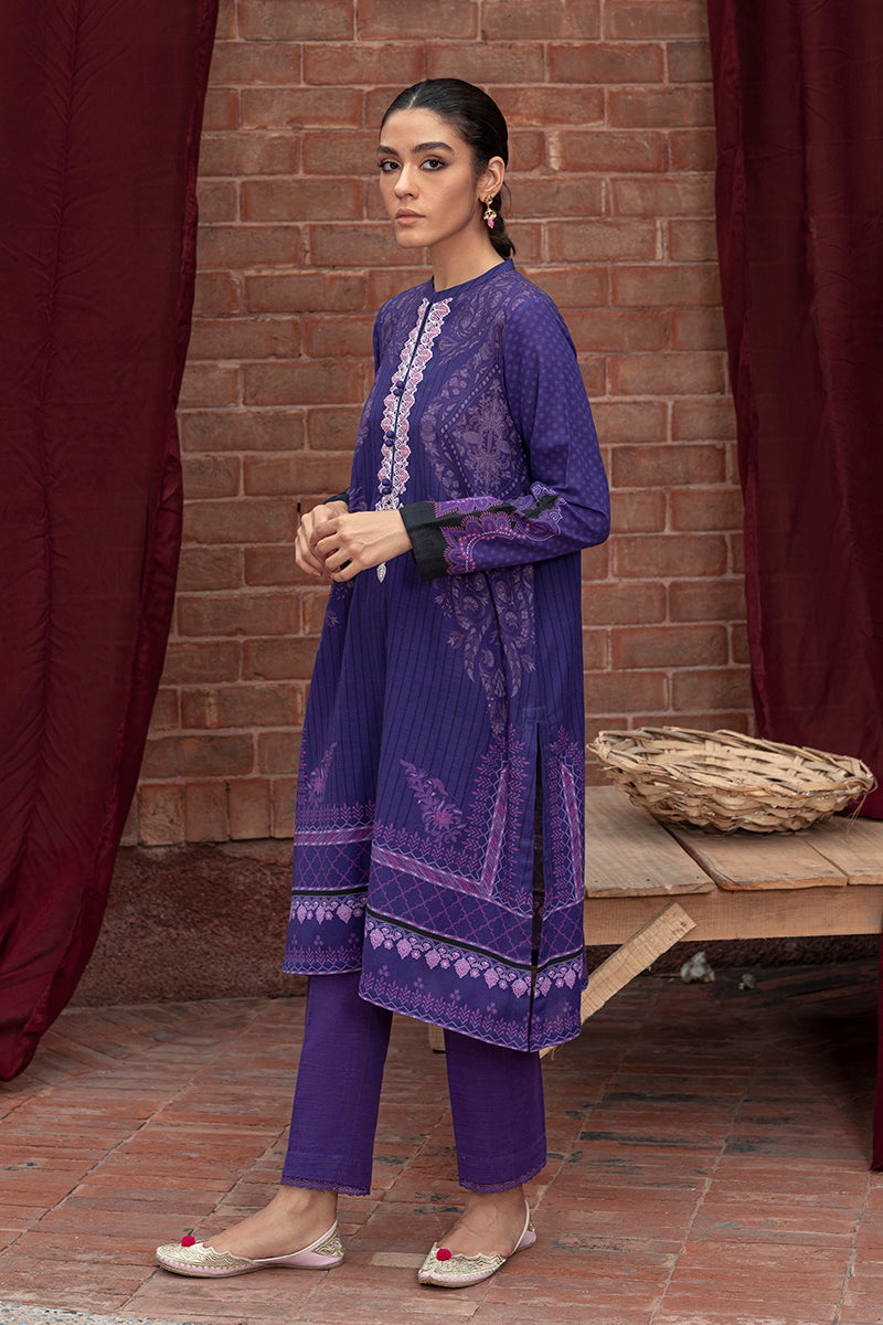 Indigo Glam | Cross Stitch | Winter Edit | Khaddar & Linen Unstitched Collection 2022