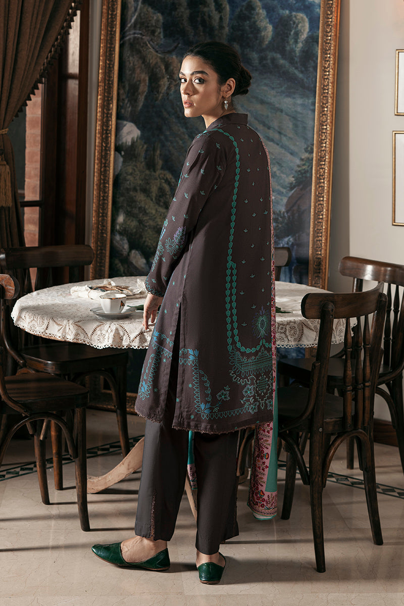 Coal Dust | Cross Stitch | Winter Edit | Khaddar & Linen Unstitched Collection 2022
