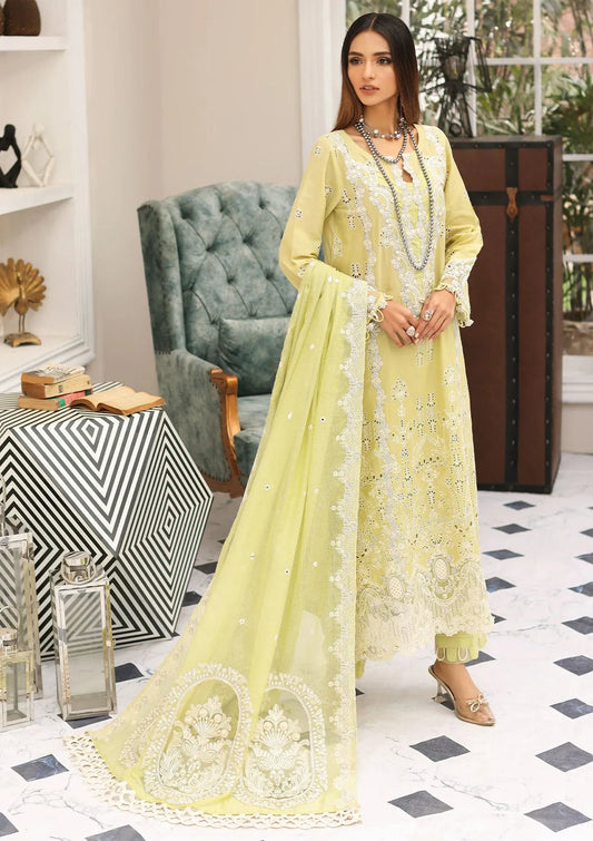 ELC13 - Pistachio | Elaf | Festive Chikankari Collection 2023