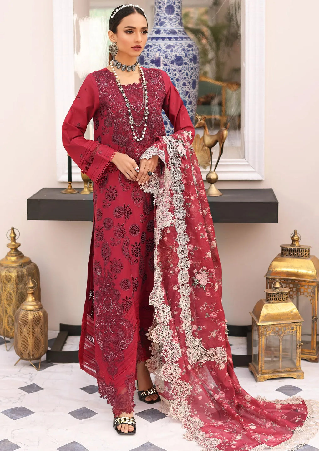 ELC02B - Prestige | Elaf | Festive Chikankari Collection 2023