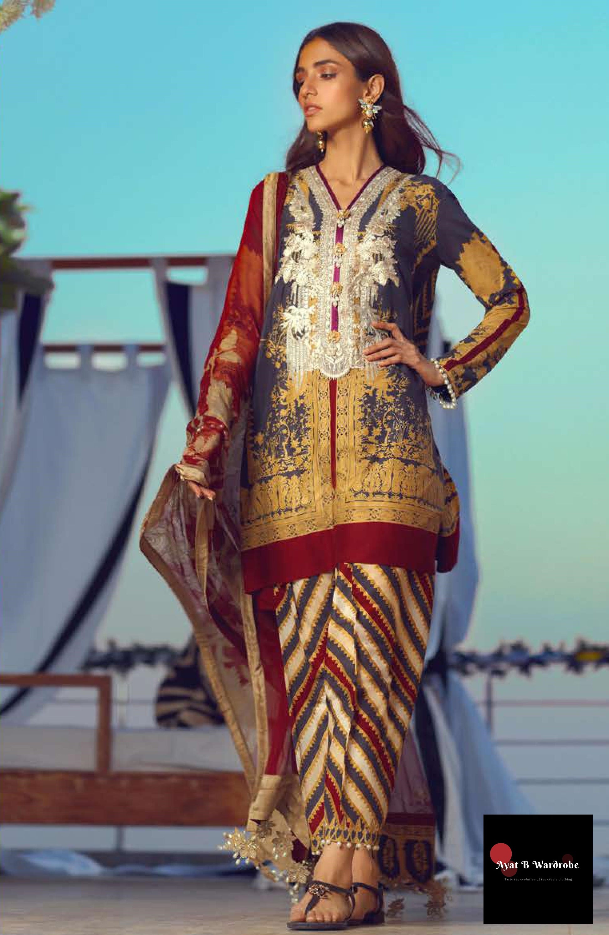 12 B (3 Pcs) | Sana Safinaz | Muzlin Spring/Summer Vol. 1 Collection 2020