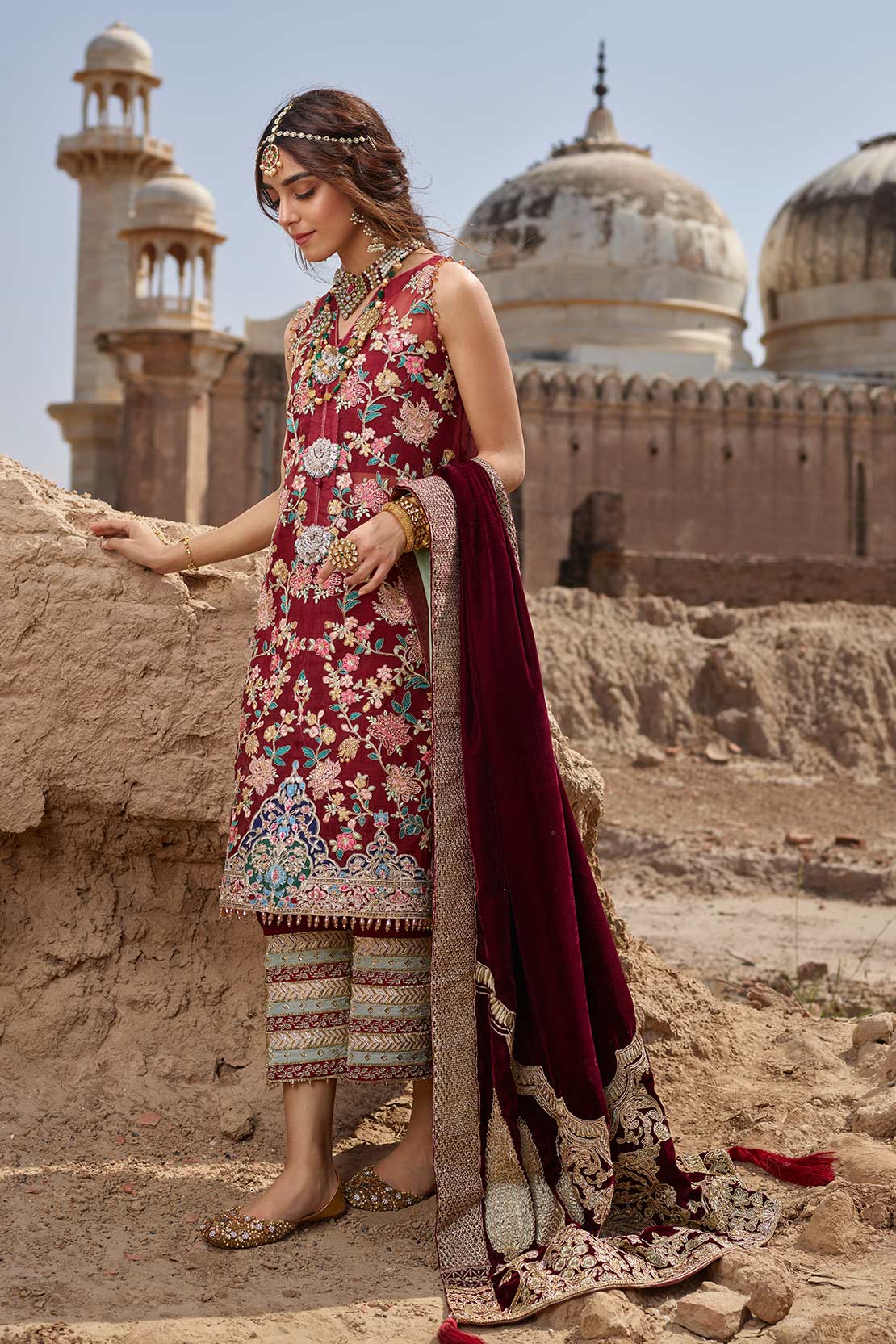 Kashmiri Maroon (Crimson x SairaShakira Luxury Collection 19)