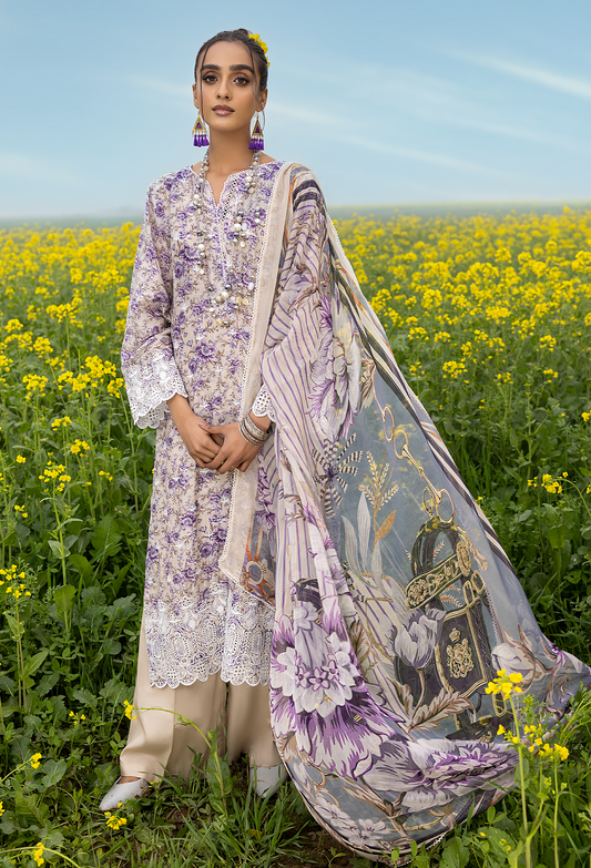 Purple | Adan's Libas | Sarsoon | Spring Summer Unstitched Lawn 2023