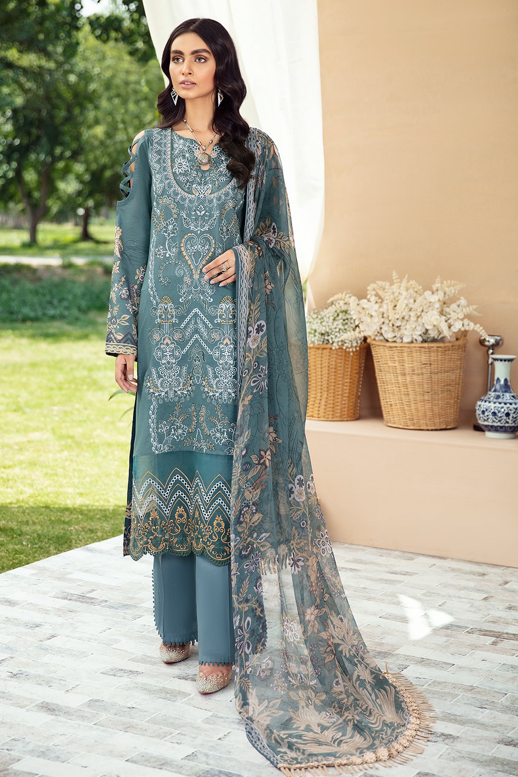 Y-212 | Ramsha | Riwayat Luxury Lawn Vol 2 | 2021 – Ayat B Wardrobe