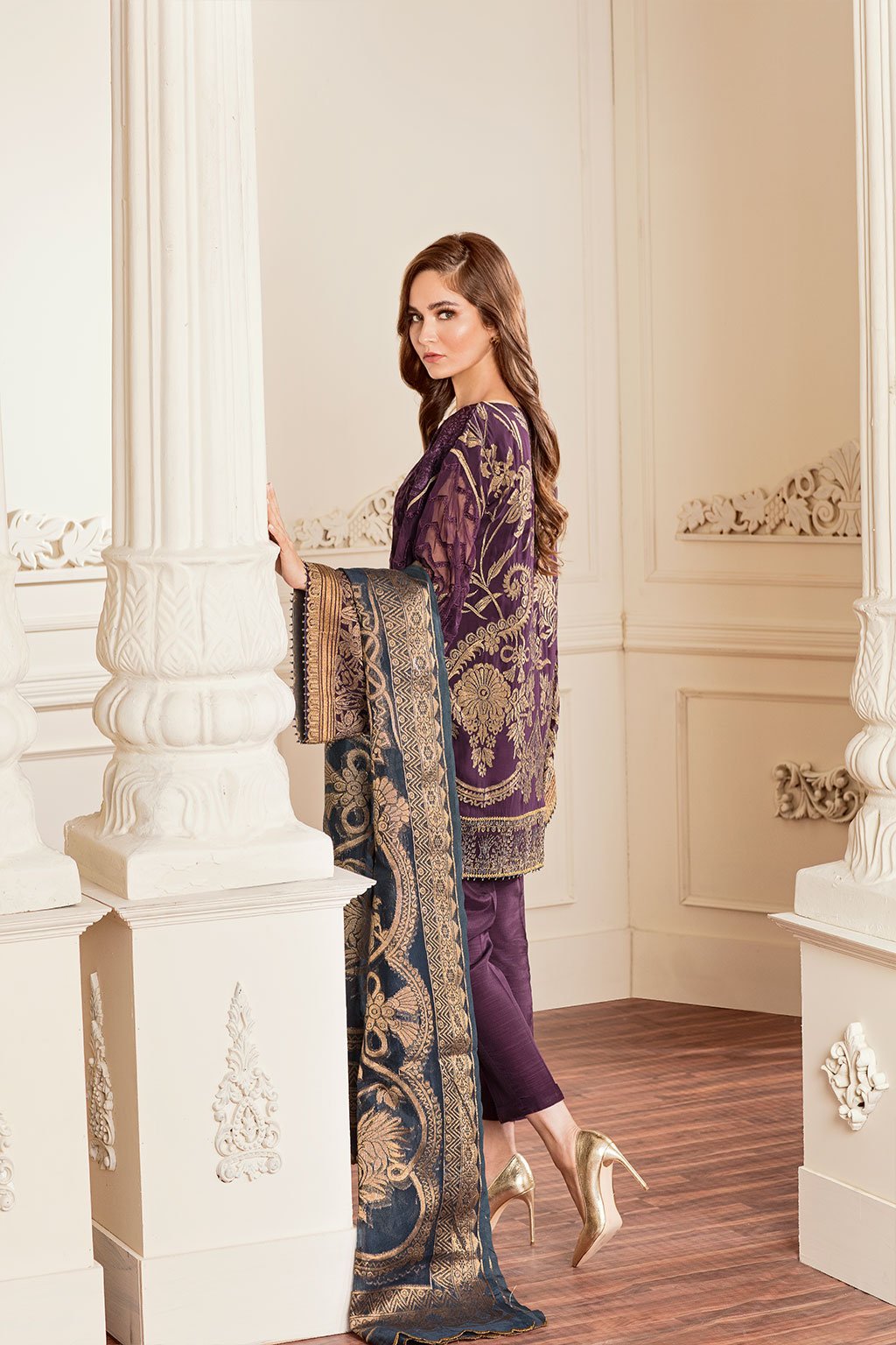 Amethyst (Baroque Chantelle Embroidered Chiffon)