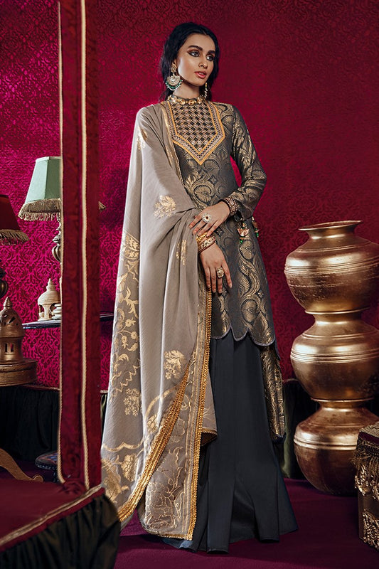 Qul Dastaan-B | Cross Stitch | Razia Sultan | Unstitched Luxury Eid Collection'20