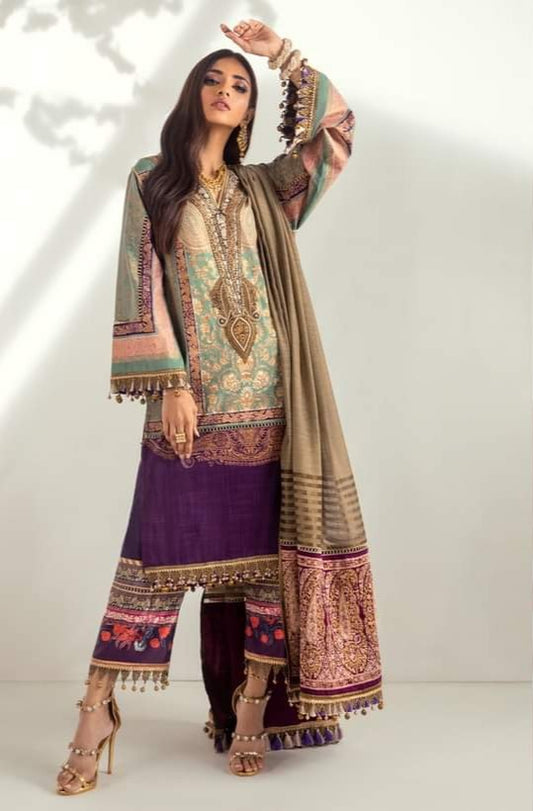 B201-001A-CU | Sana Safinaz | Karnool Block Print Collection'20