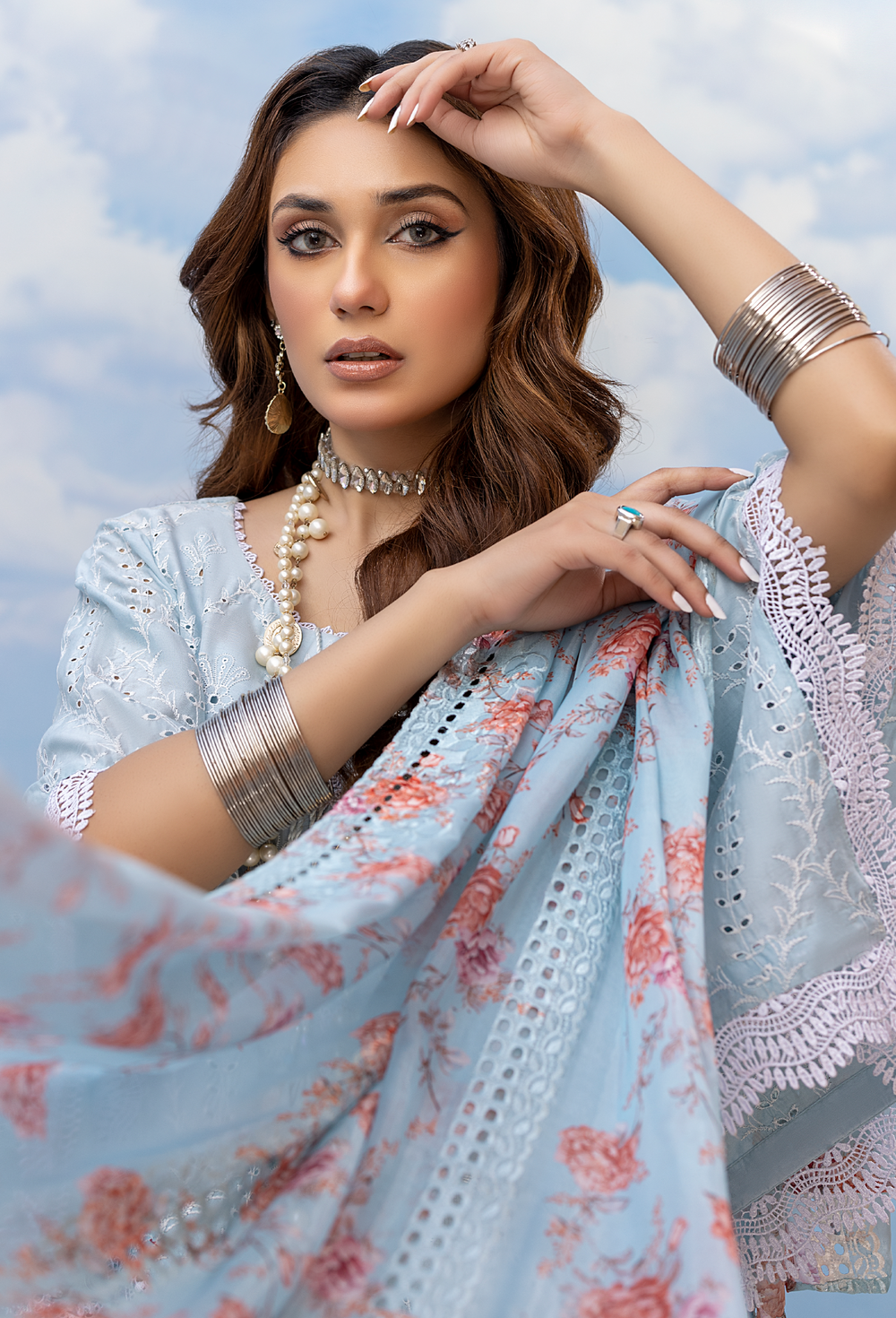 Cascade | Adan's Libas | Fuchsia Chapter 2 Chikankari Collection 2023