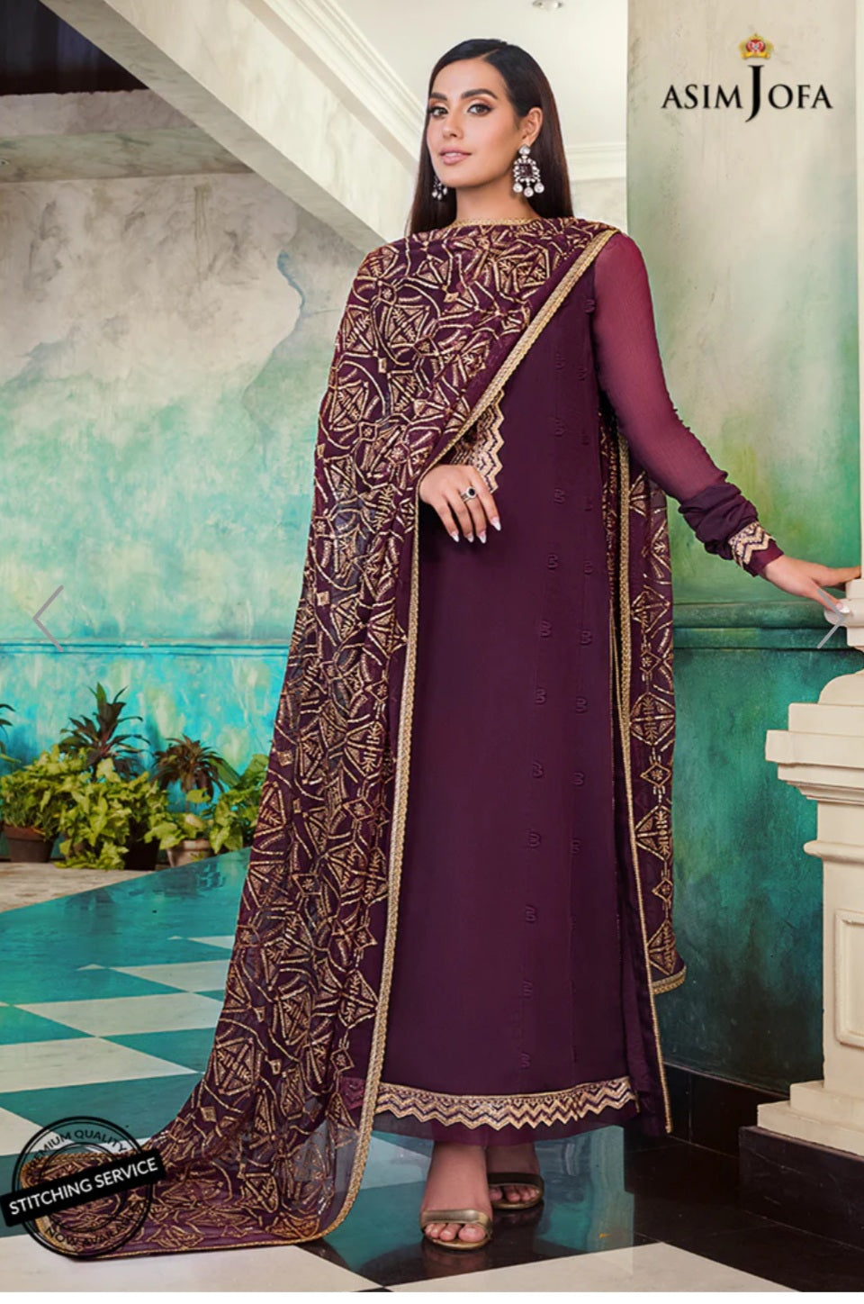 AJIM-19 | Asim Jofa | Iqra And Minal Edit | Unstitched Collection 2022