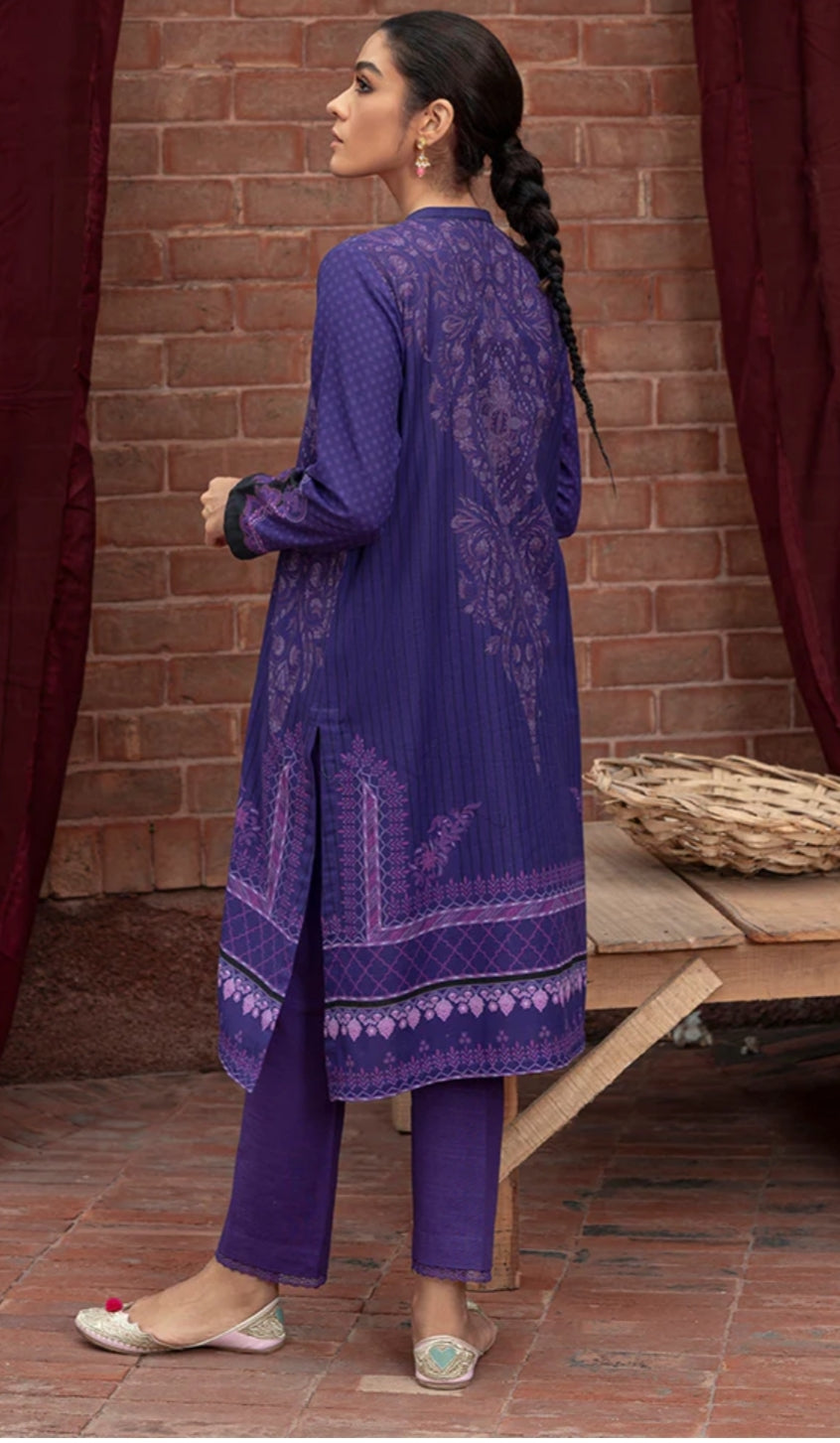 Indigo Glam | Cross Stitch | Winter Edit | Khaddar & Linen Unstitched Collection 2022