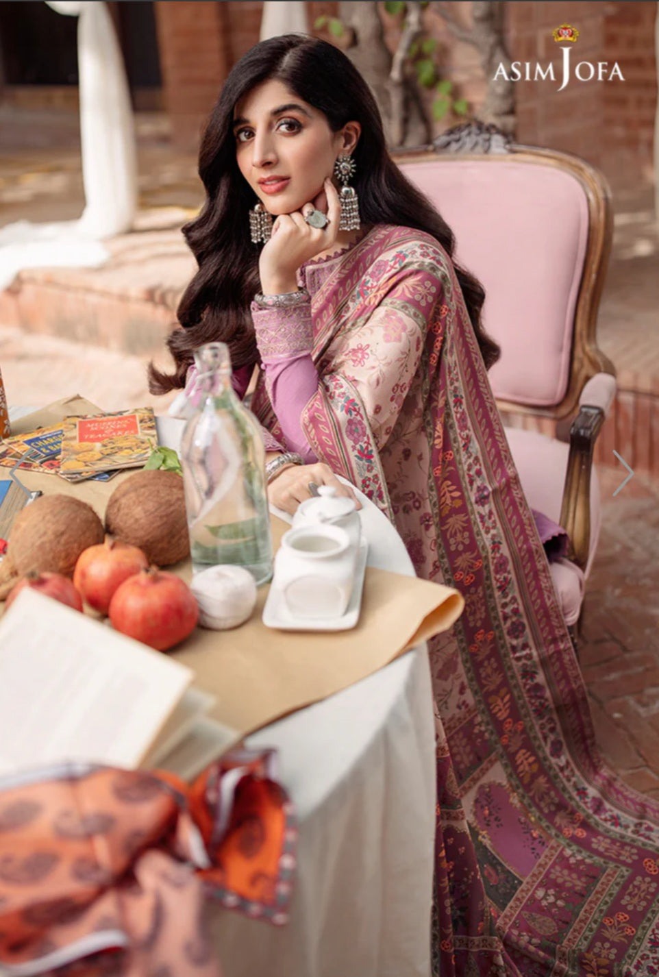 AJW-17 | Asim Jofa | Mawra & Ayeza Edit | Asra Winter Printed Shawl Collection 2022