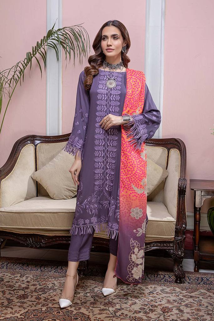 CMW - 08 | Charizma | Unstitched Embroidered Acro Marina With Wool Shawl Collection 2021