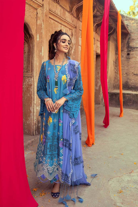 Blue Casa ELS-05 | Charizma | Signature | Unstitched Embroidered Lawn | Chapter 01