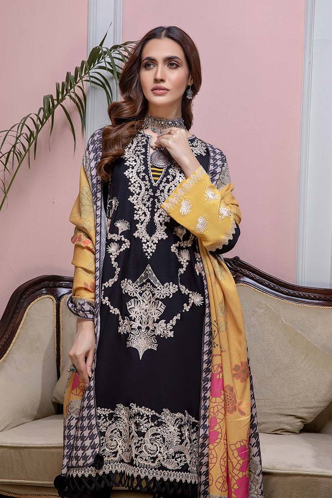 CMW - 01 | Charizma | Unstitched Embroidered Acro Marina With Wool Shawl Collection 2021