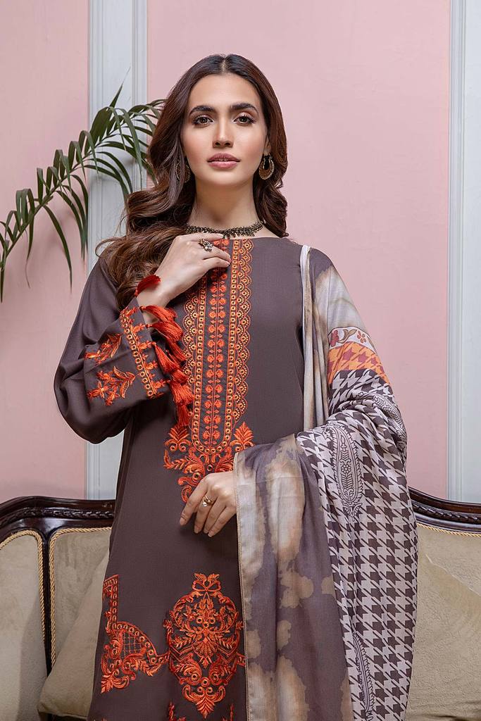 CMW - 03 | Charizma | Unstitched Embroidered Acro Marina With Wool Shawl Collection 2021