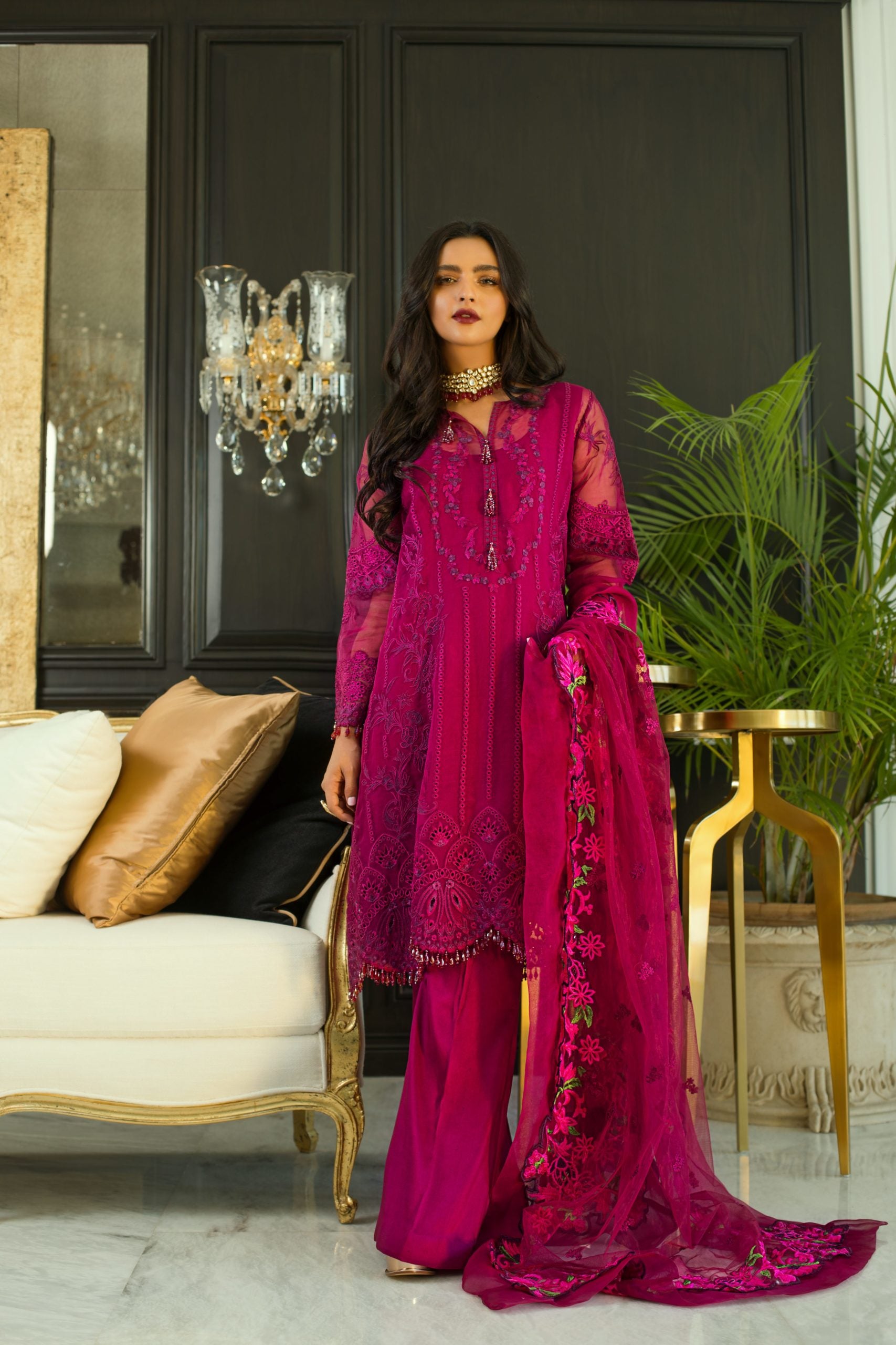 MHC-03 | Mina Hassan | Regalia Textile | Embroidered Chiffon Collection