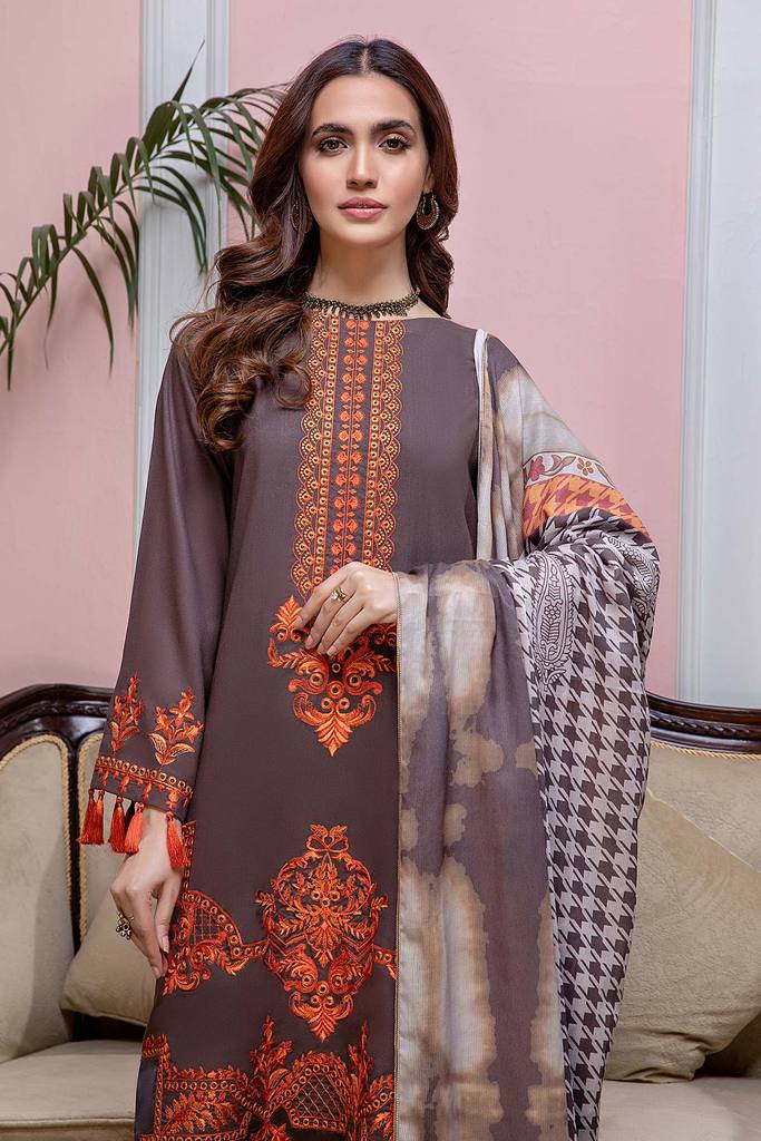 CMW - 03 | Charizma | Unstitched Embroidered Acro Marina With Wool Shawl Collection 2021
