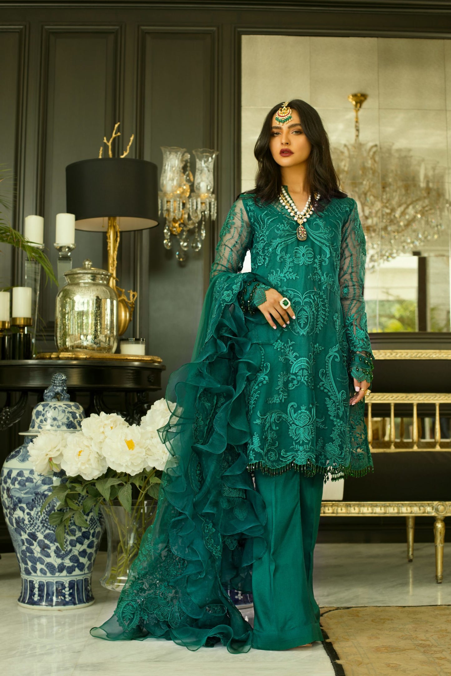 MHC-04 | Mina Hassan | Regalia Textile | Embroidered Chiffon Collection