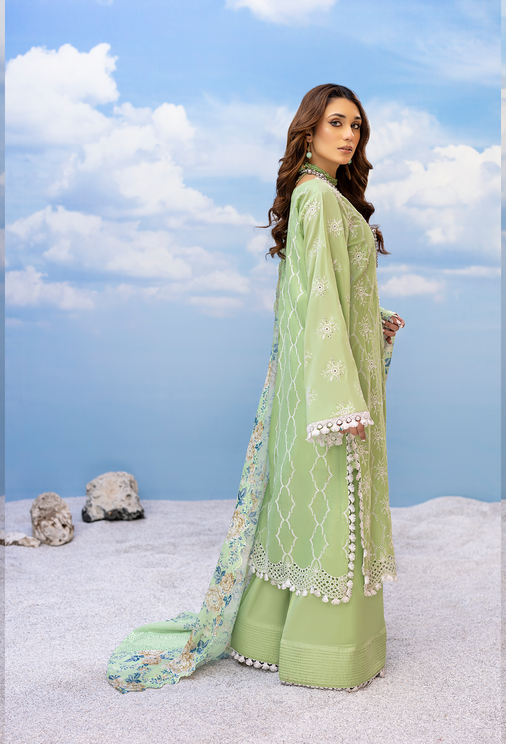 Pixie Green | Adan's Libas | Fuchsia Chapter 2 Chikankari Collection 2023