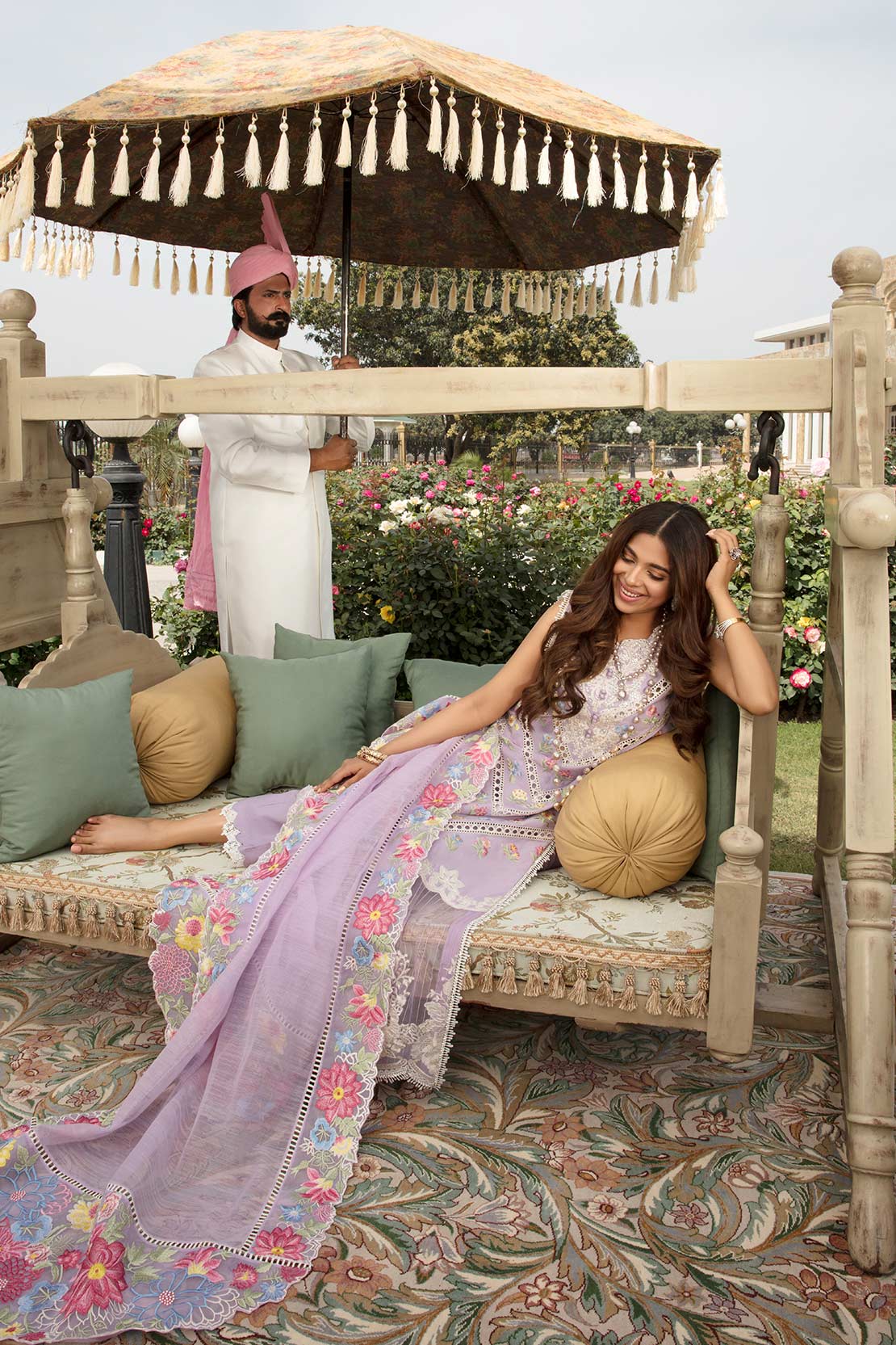D6-A | A Floral Affair - Lavender | Crimson by Saira Shakira | Luxury Lawn Collection