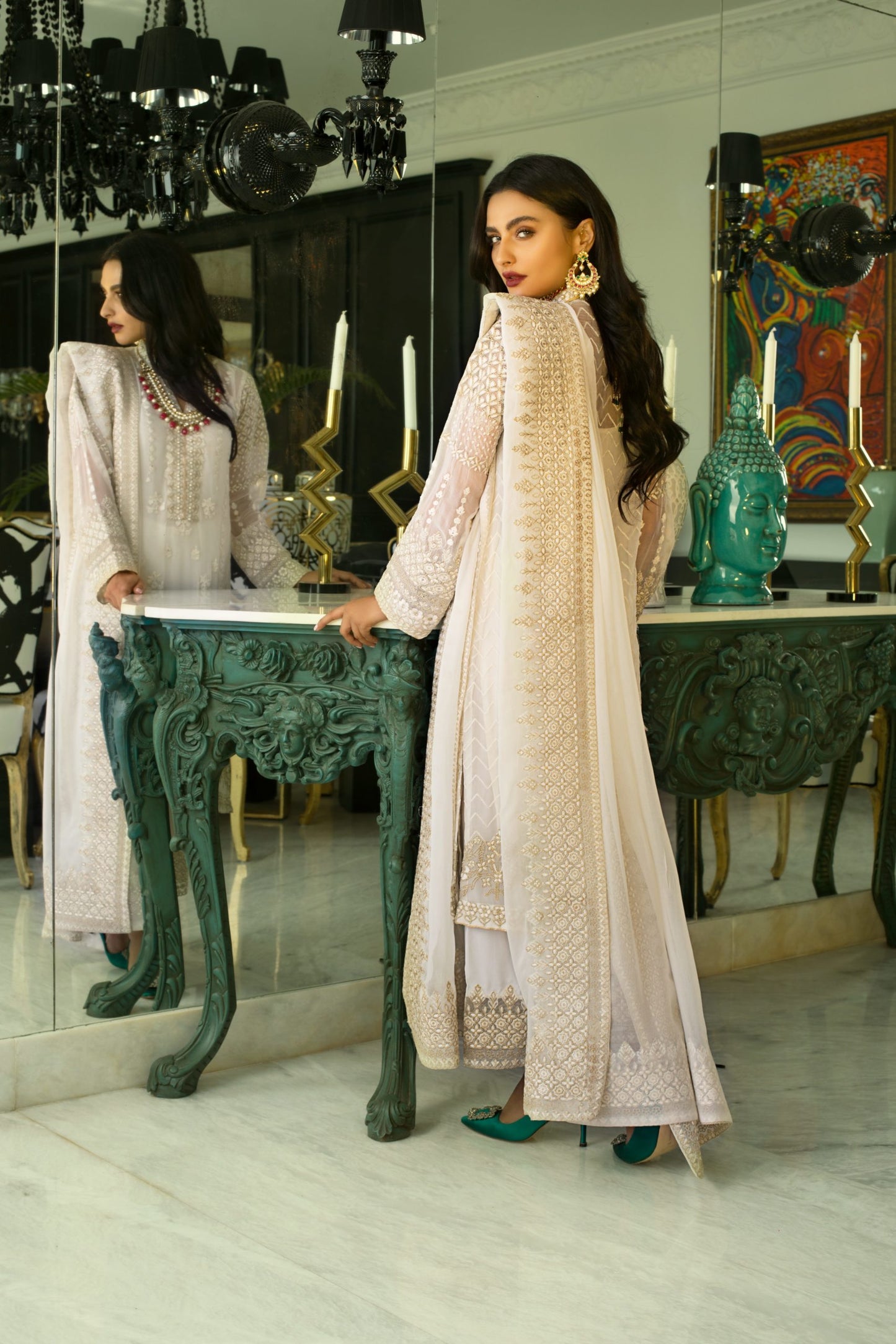MHC-05 | Mina Hassan | Regalia Textile | Embroidered Chiffon Collection