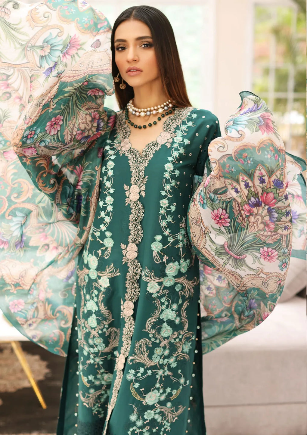 ELC10 - Jade | Elaf | Festive Chikankari Collection 2023
