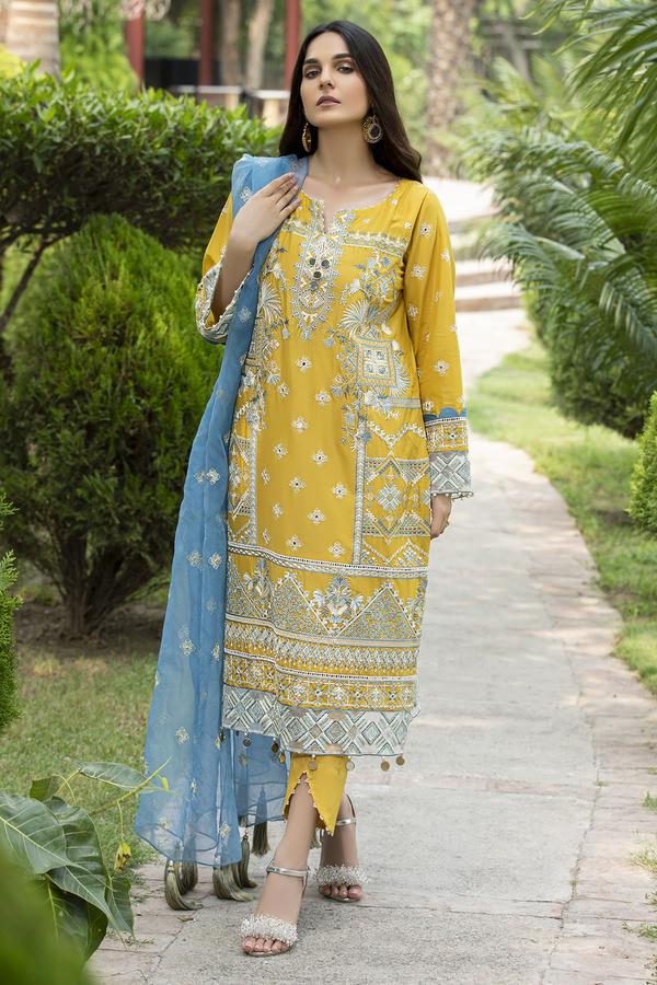 2585-Bright-Sun | Motifz | Unstitched | Embroidered Eid Premium Lawn 20