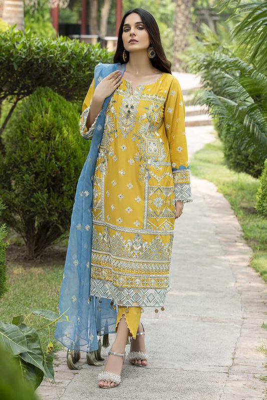 2585-Bright-Sun | Motifz | Unstitched | Embroidered Eid Premium Lawn 20
