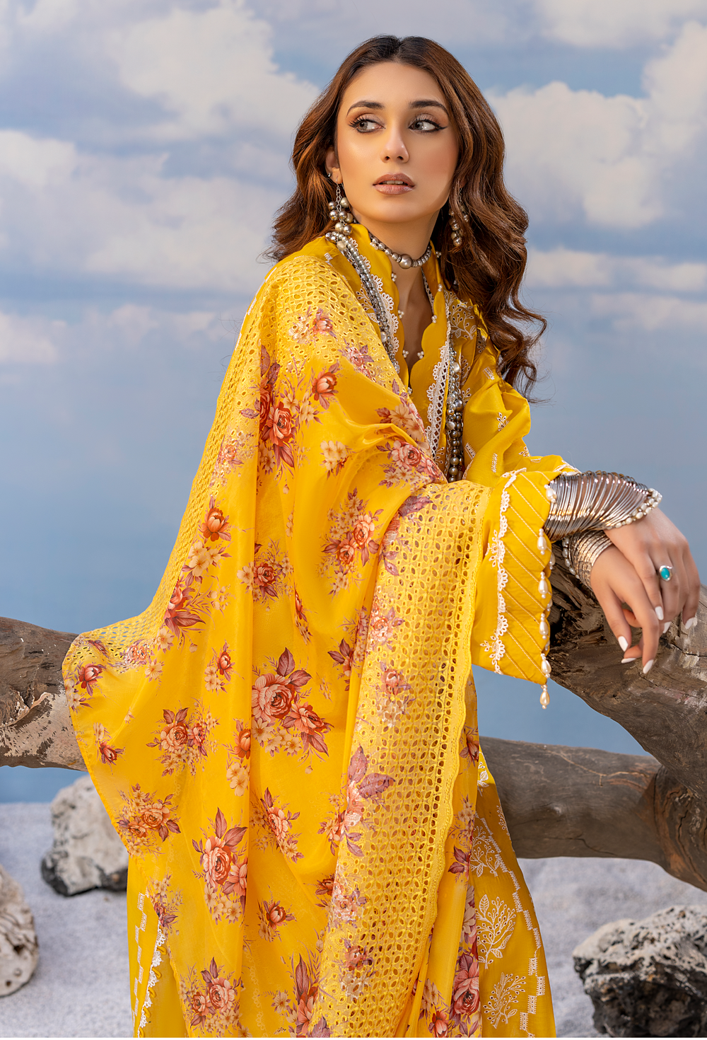 Merino | Adan's Libas | Fuchsia Chapter 2 Chikankari Collection 2023